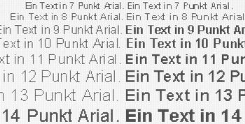 Textwiedergabe native Auflösung