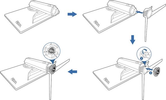 Montage-Ablauf schematisch (Screenshot aus dem Handbuch zum Monitor)