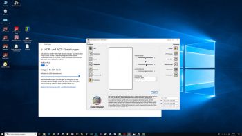 Satte 820 cd/m² durch Nutzung des Schiebereglers „SDR-Helligkeit ändern“