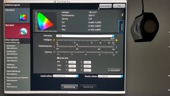 Grundeinstellungen der Software True Color Pro zur Kalibrierung des LG 27UK850