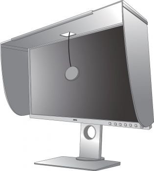 Monitor mit Lichtschutzblende (Screenshot Handbuch BenQ)