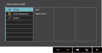 OSD: Display-Einstellungen (Screenshot Handbuch BenQ)