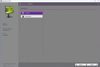 PME: Workflow-Optionen (Screenshot PME)