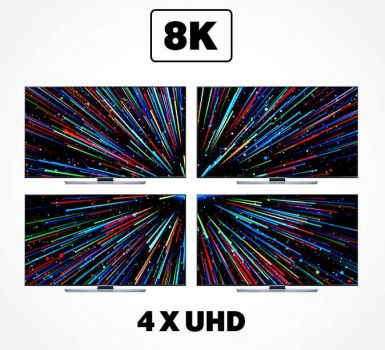 8K entsprechen 4 x UHD