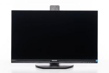 Ansicht des Philips 272B7QUPBEB von vorn in der niedrigsten Stellung
