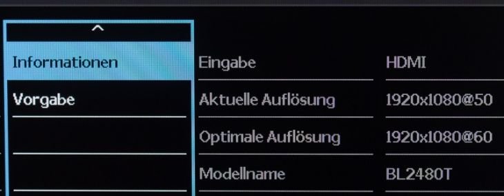 50 und 60 Hz Bildfrequenz sind möglich
