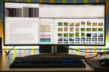 Bevor es auf dem LG 38WK95C-W zu voll wird, hat man in der Regel längst den Überblick verloren. Irgendwann sind die Grenzen der eigenen Aufnahmefähigkeit erreicht
