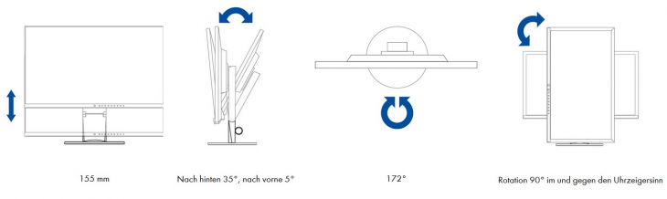 Ergonomischer Standfuß