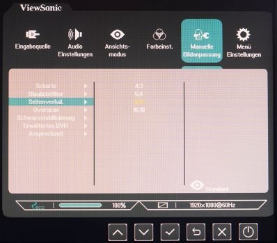 Die Seitenverhältnis-Einstellungen lassen sich auch am Computer beliebig anpassen