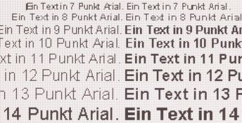 Textwiedergabe native Auflösung