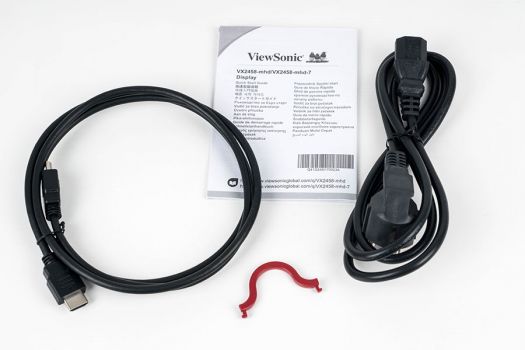Magerer Zubehörumfang des ViewSonic VX2458-mhd