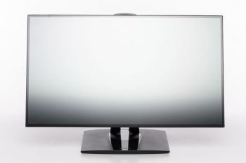 Ansicht Monitor von vorn in der niedrigsten Stellung