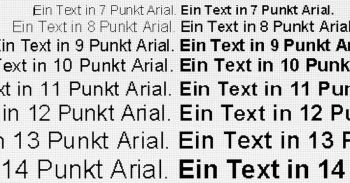 Textwiedergabe native Auflösung