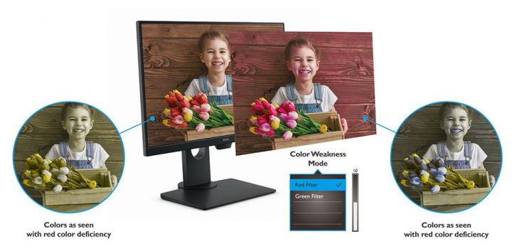 BenQs Color-Weakness-Modus erleichtert das Unterscheiden von Farben (Bild: BenQ)
