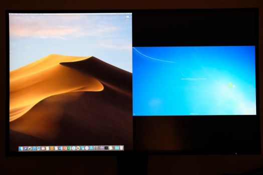 Picture-by-Picture-Modus: Mac OS und Windows teilen sich den Monitor