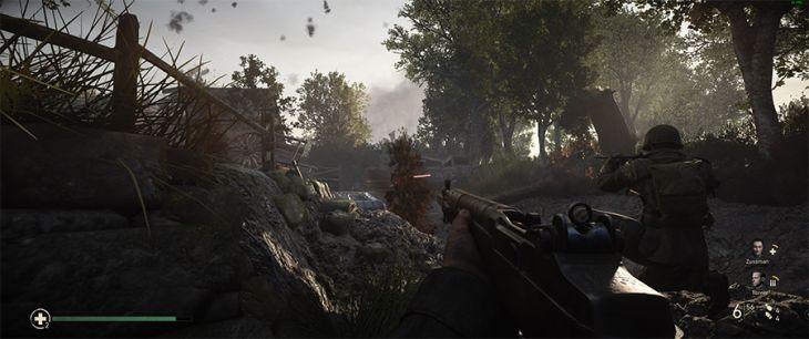 Breites Sichtfeld: Szene aus dem First-Person-Shooter Call of Duty: WWII