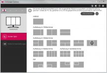 „Screen Split“ ermöglicht die Aufteilung des Bildschirms in verschiedene Bereiche
