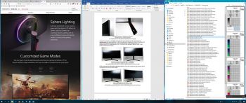 Screen-Split-Beispiel mit Aufteilung der Anzeige in drei Bereiche