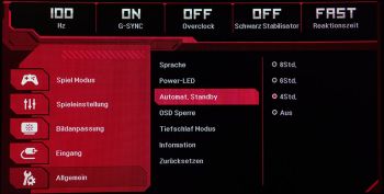 OSD: Allgemein Automatisches Standby