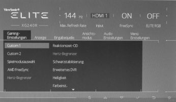 Gaming-Einstellungen im OSD