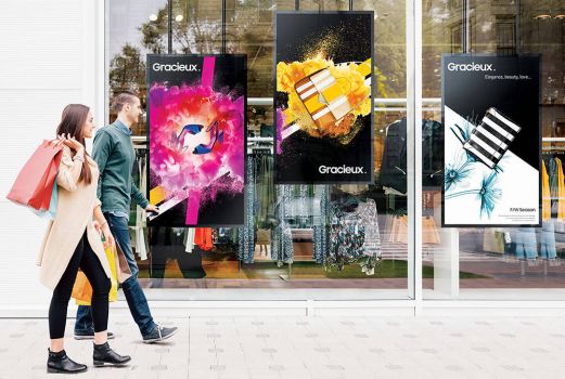 Samsung Schaufenster-Displays der OMN-Serie