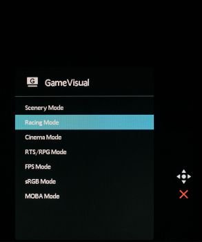 OSD: Schnelleinstellungsmenü GameVisual
