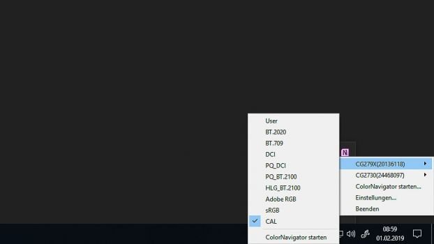 CN V7: Umschalten am Desktop