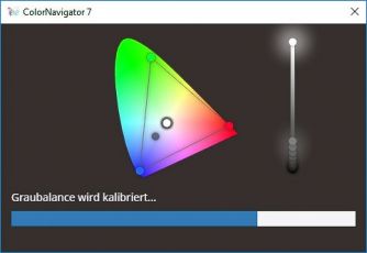 CN V7: Animierter Kalibrierungsvorgang (Screenshot)