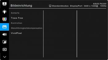 OSD: Bildeinrichtung (Screenshot Handbuch ASUS)