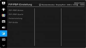 OSD: PiP-/PbP-Funktionen (Screenshot Handbuch ASUS)