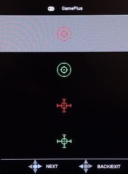 OSD: Fadenkreuz-Optionen