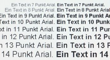 Textwiedergabe Auflösung 1280 x 720