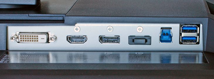 Die Signaleingänge des EIZO EV2457