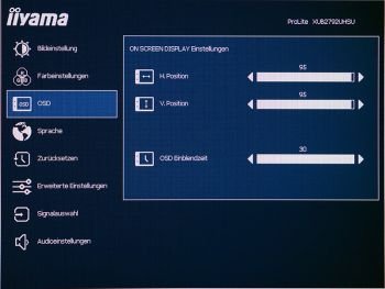 Einstellungen für das OSD