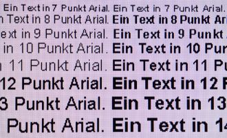Darstellung von Schrift bei Full-HD-Auflösung und Schärfe 4