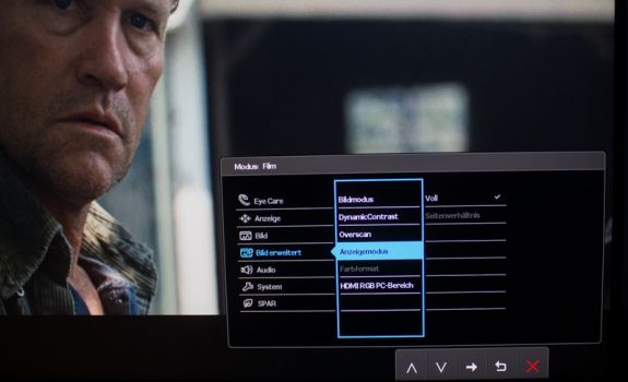 Skalierungsoptionen bei angeschlossenem Blu-ray-Player