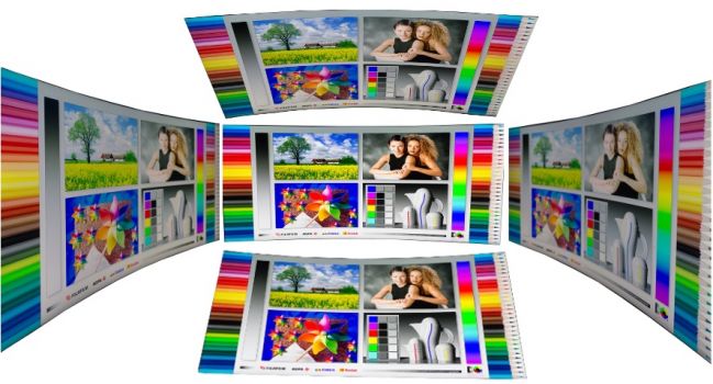 Horizontale und vertikale Blickwinkel vom Panel des ViewSonic XG350R-C