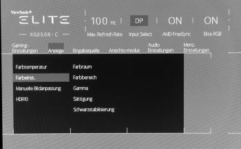 OSD: Farb-Einstellungen
