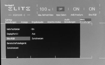 OSD: Allgemeine Einstellungen, Teil 2