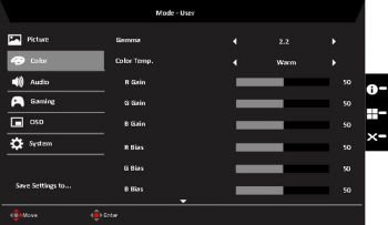 Für ein Gaming-Display ungewöhnlich viele Einstellungsmöglichkeiten