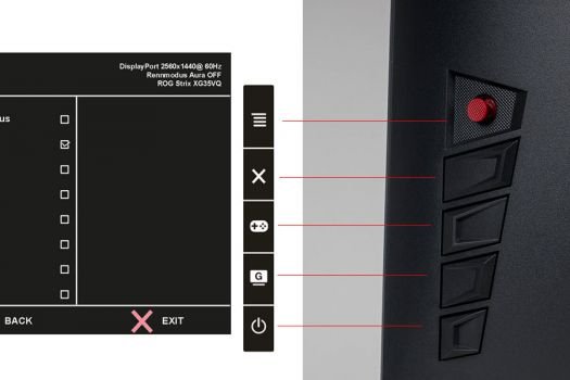 Bewährt und praktisch: Die Bedieneinheit des OSD-Menüs mit Fünf-Wege-Joystick