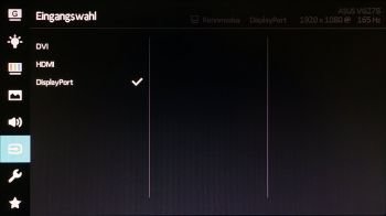 OSD:: Auswahl der Signalquellen