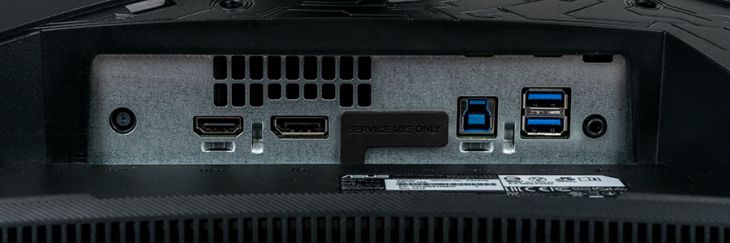 Gewohnt mager bei G-Sync-Displays: Nur je ein HDMI- und DisplayPort-Anschluss