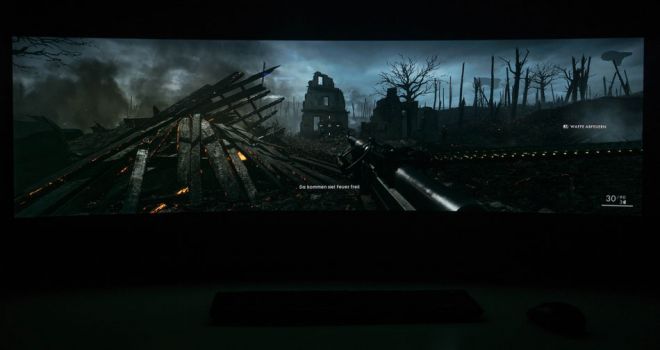 In Sachen Immersion ist das 32:9-Format kaum zu übertreffen (Auszug aus dem Spiel „Battlefield 1“)