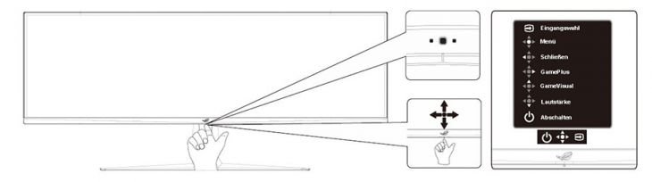 Schnellmenü des ASUS ROG Strix XG49VQ