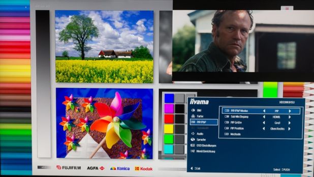 PC und Blu-ray-Player im Bild-in-Bild-Modus