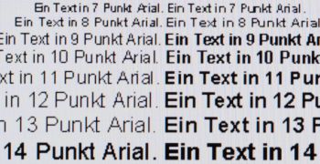 Textwiedergabe bei 1280 x 720