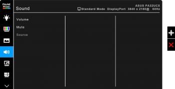 OSD: Sound-Einstellungen (Screenshot Handbuch ASUS)