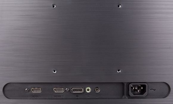 Anschlüsse des Philips 328E1CA: HDMI (2 x), DisplayPort, Audio und Stromanschluss