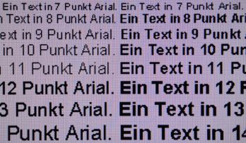Darstellung von Schrift bei Full-HD-Auflösung